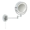 Searchlight IP44 Illuminated Chrome Bathroom Mirror With Adjustable Arm 1 Searchlight IP44 Illuminated Chrome Bathroom Mirror With Adjustable Arm -Bathroom Furniture 11824 l