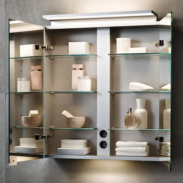 Keuco Royal L1 800mm 2-Door LED Mirror Cabinet 8 Keuco Royal L1 800mm 2-Door LED Mirror Cabinet - Image 6