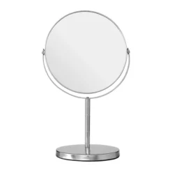 Silver Effect Metal Swivel Cosmetic Mirror -Bathroom Furniture 1607019 d1