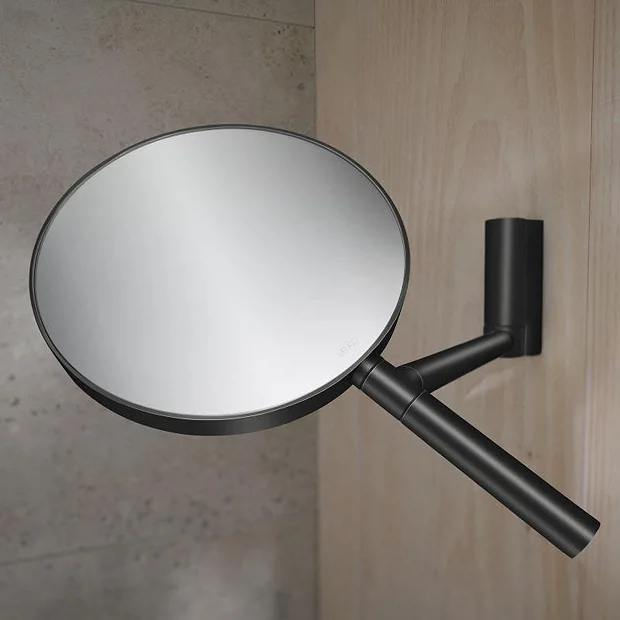 Keuco Plan Wall Mounted Cosmetic Mirror - Black 5 Keuco Plan Wall Mounted Cosmetic Mirror - Black - Image 3