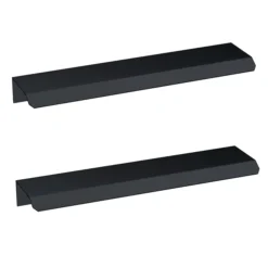 2 X Venice Matt Black Small Pull Handles 150mm