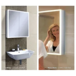 HIB Qubic 80 LED Aluminium Mirror Cabinet -Bathroom Furniture 46400 d2 1