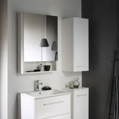 Geberit Selnova Square S 588mm White 2-Door Mirror Cabinet