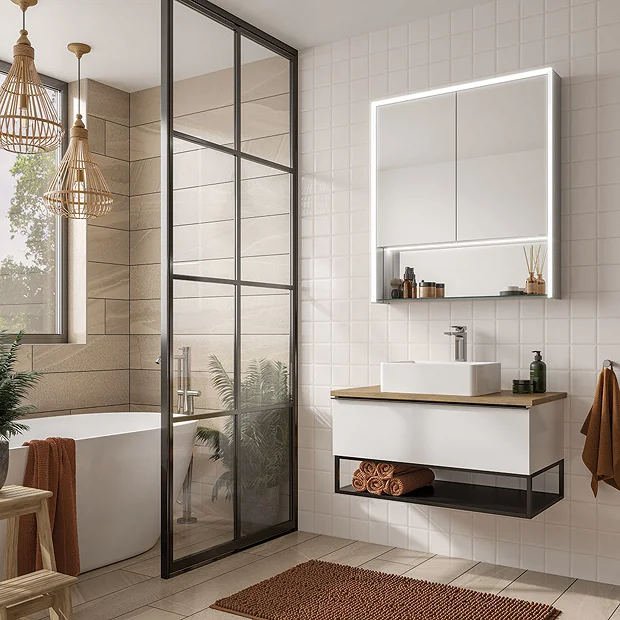 HIB Verve 80 LED Illuminated Mirror Cabinet 3 HIB Verve 80 LED Illuminated Mirror Cabinet