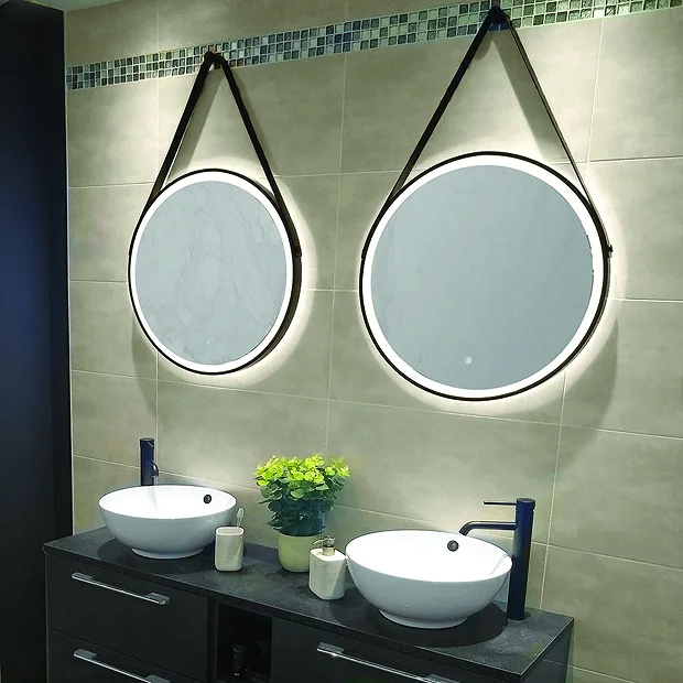 HIB Solstice Matt Black 60 Round LED Illuminated Mirror 3 HIB Solstice Matt Black 60 Round LED Illuminated Mirror
