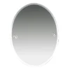 Miller Oslo 400 X 505mm Polished Nickel Oval Bevelled Mirror