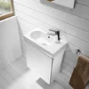Roca Mini 450m Wall Hung Vanity Unit - Gloss White -Bathroom Furniture 855873806 d2