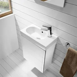Roca Mini 450m Wall Hung Vanity Unit - Gloss White