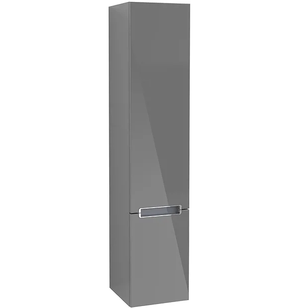 Villeroy & Boch Villeroy And Boch Subway 2.0 Glossy Grey Wall Hung Tall Cabinet 3 Villeroy & Boch Villeroy And Boch Subway 2.0 Glossy Grey Wall Hung Tall Cabinet