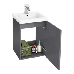Apollo2 405mm Gloss Grey Wall Hung Vanity Unit