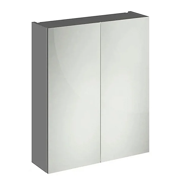 Apollo2 600mm Gloss Grey 50/50 Mirror Unit 3 Apollo2 600mm Gloss Grey 50/50 Mirror Unit