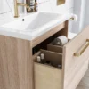 Crosswater Arena 600 Wall Hung Vanity Unit With Brushed Brass Handle - Pure White Gloss 2 Crosswater Arena 600 Wall Hung Vanity Unit With Brushed Brass Handle - Pure White Gloss -Bathroom Furniture ar60whibr d4