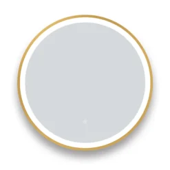Arezzo Brushed Brass 600mm Round LED Illuminated Anti-Fog Bathroom Mirror 10 Arezzo Brushed Brass 600mm Round LED Illuminated Anti-Fog Bathroom Mirror -Bathroom Furniture arzim08bb d2