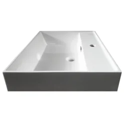 Arezzo Countertop Basin Unit - Gloss White With Black Frame - 1000mm Inc. Basin 8 Arezzo Countertop Basin Unit - Gloss White With Black Frame - 1000mm Inc. Basin -Bathroom Furniture az10wb2d d1