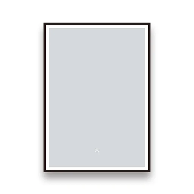 Arezzo Matt Black 500 X 700mm Rectangular LED Illuminated Anti-Fog Bathroom Mirror 5 Arezzo Matt Black 500 X 700mm Rectangular LED Illuminated Anti-Fog Bathroom Mirror - Image 3