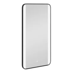Arezzo Matt Black 600 X 1200mm Rectangular LED Illuminated Anti-Fog Bathroom Mirror -Bathroom Furniture az2212mb nd2