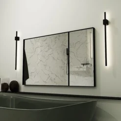 Arezzo Black 1200 X 700mm Rectangular Mirror -Bathroom Furniture az6x8rmb d1
