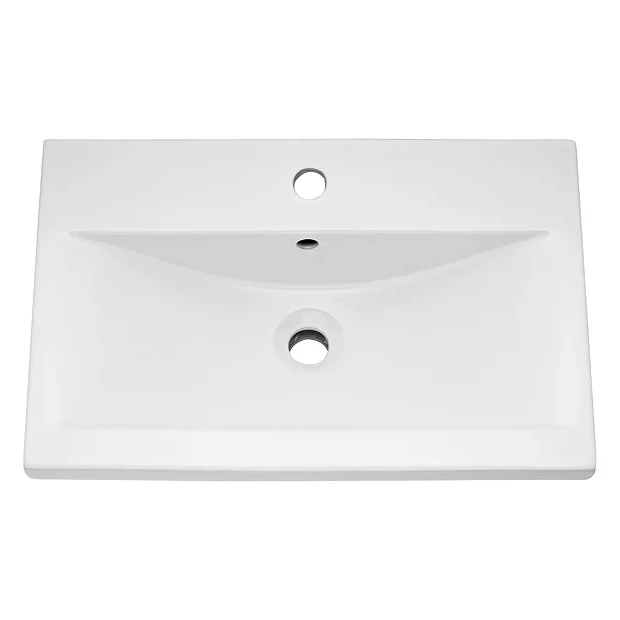 Arezzo Wall Hung Vanity Unit - Matt Blue - 500mm With Industrial Style Chrome Handle 5 Arezzo Wall Hung Vanity Unit - Matt Blue - 500mm With Industrial Style Chrome Handle - Image 3