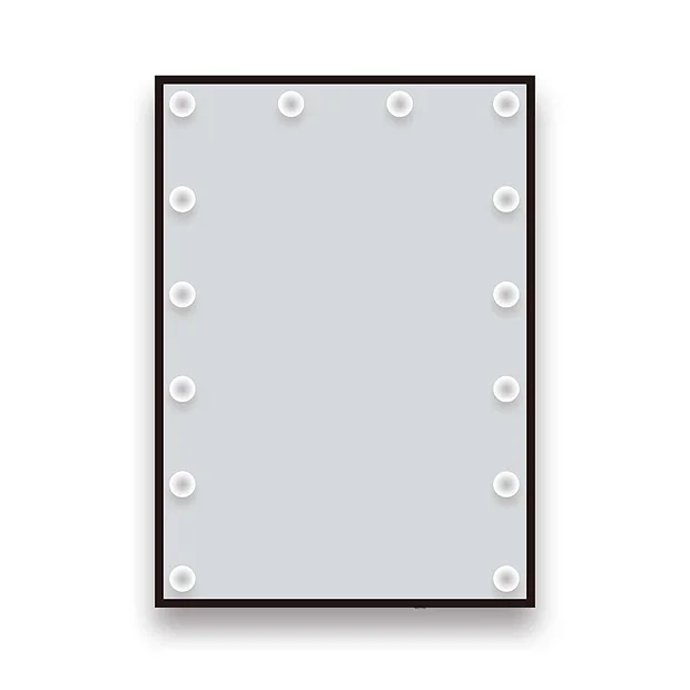 Arezzo Bulb Matt Black 500 X 700mm LED Illuminated Mirror With Motion Sensor + Anti-Fog 5 Arezzo Bulb Matt Black 500 X 700mm LED Illuminated Mirror With Motion Sensor + Anti-Fog - Image 3