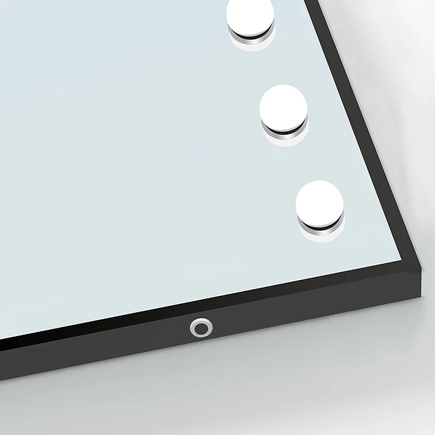 Arezzo Bulb Matt Black 500 X 700mm LED Illuminated Mirror With Motion Sensor + Anti-Fog 3 Arezzo Bulb Matt Black 500 X 700mm LED Illuminated Mirror With Motion Sensor + Anti-Fog