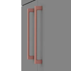 Arezzo 600 Matt Grey Floor Standing Vanity Unit With Rose Gold Handles -Bathroom Furniture azg6fsvrg d3