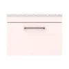 Arezzo Wall Hung Countertop Vanity Unit - Matt Pink - 600mm With White Worktop & Matt Black Handle 2 Arezzo Wall Hung Countertop Vanity Unit - Matt Pink - 600mm With White Worktop & Matt Black Handle -Bathroom Furniture azp6whwmbw d7