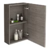 Brooklyn 450mm Grey Avola Bathroom Mirror Unit -Bathroom Furniture b45mga nd4