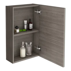 Brooklyn 450mm Grey Avola Bathroom Mirror Unit