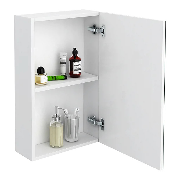Brooklyn 450mm Gloss White Bathroom Mirror Unit 3 Brooklyn 450mm Gloss White Bathroom Mirror Unit