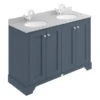 Bayswater Stiffkey Blue 1200mm 4 Door Vanity Unit & 1TH Grey Marble Double Bowl Basin Top 1 Bayswater Stiffkey Blue 1200mm 4 Door Vanity Unit & 1TH Grey Marble Double Bowl Basin Top -Bathroom Furniture bayf108bayc235 l