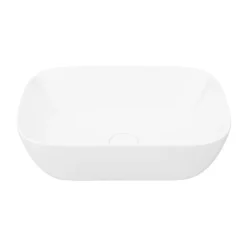 Brooklyn Floating Basin Shelf With Drawer - Grey Avola - 600mm Incl. Curved Rectangular Basin -Bathroom Furniture bctga6b1nd4