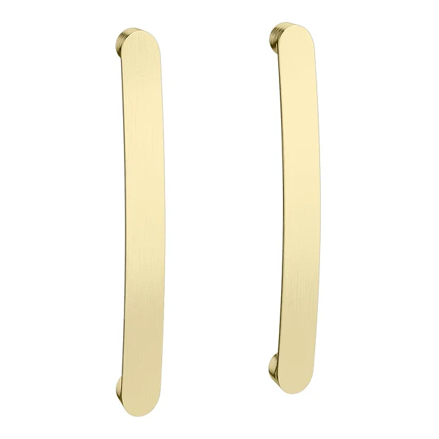 Brooklyn 500mm Gloss Grey Vanity Unit With Brushed Brass Handles 6 Brooklyn 500mm Gloss Grey Vanity Unit With Brushed Brass Handles - Image 4