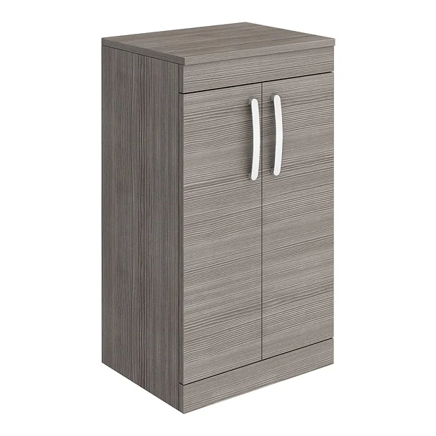Brooklyn Floor Standing Countertop Vanity Unit - Grey Avola - 505mm With Chrome Handles 4 Brooklyn Floor Standing Countertop Vanity Unit - Grey Avola - 505mm With Chrome Handles - Image 2