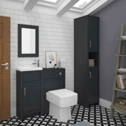 Chatsworth Traditional Graphite Tall Cabinet 10 Chatsworth Traditional Graphite Tall Cabinet -Bathroom Furniture blkdantb d2