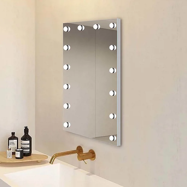 Arezzo Bulb 500 X 700mm LED Illuminated Mirror With Motion Sensor + Anti-Fog 4 Arezzo Bulb 500 X 700mm LED Illuminated Mirror With Motion Sensor + Anti-Fog - Image 2