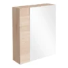 Brooklyn 600mm Natural Oak Bathroom Mirror & Fascia Cabinet -Bathroom Furniture brooklyn600mmnaturaloakbathroommirror l