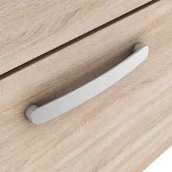 Brooklyn 600mm Natural Oak Wall Hung Vanity Unit - Single Drawer