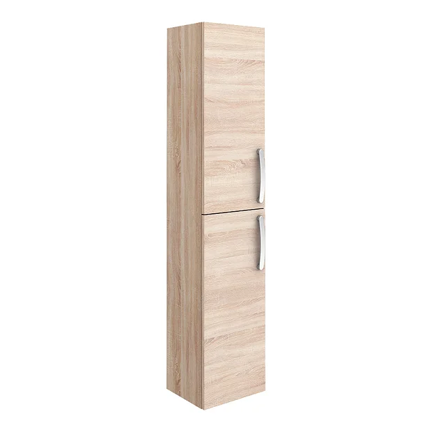 Brooklyn Natural Oak Wall Hung 2 Door Tall Storage Cabinet 4 Brooklyn Natural Oak Wall Hung 2 Door Tall Storage Cabinet - Image 2