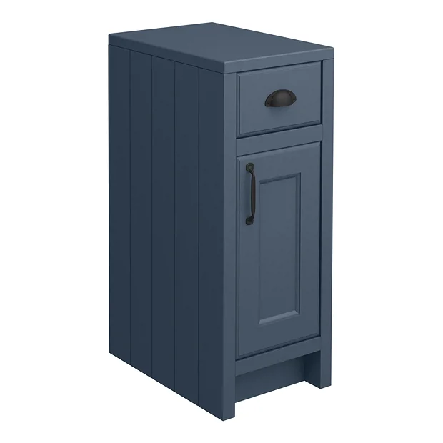 Chatsworth Blue Cupboard Unit 300mm Wide X 435mm Deep With Matt Black Handles 4 Chatsworth Blue Cupboard Unit 300mm Wide X 435mm Deep With Matt Black Handles - Image 2