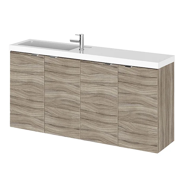 Hudson Reed Fusion 1000mm Driftwood Compact Wall Hung Unit & Basin 4 Hudson Reed Fusion 1000mm Driftwood Compact Wall Hung Unit & Basin - Image 2