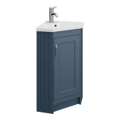 Chatsworth Traditional Blue Corner Vanity Unit