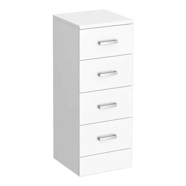Cove 300x300mm White 4 Drawer Unit 3 Cove 300x300mm White 4 Drawer Unit