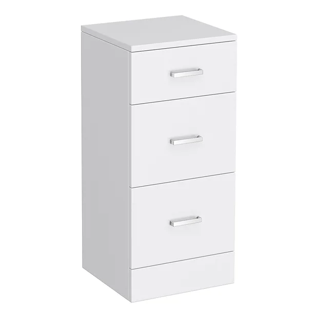 Cove 350x330mm White 3 Drawer Unit 4 Cove 350x330mm White 3 Drawer Unit - Image 2