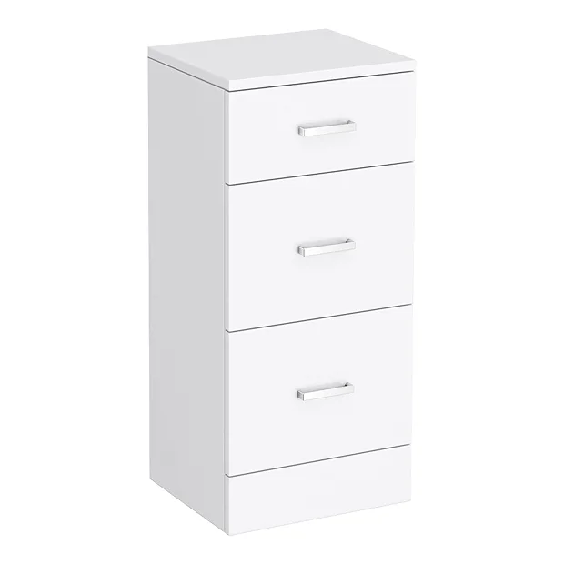 Cove 350x300mm White 3 Drawer Unit 4 Cove 350x300mm White 3 Drawer Unit - Image 2