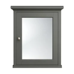 Old London Traditional Mirror Cabinet (650mm Wide - Charcoal) -Bathroom Furniture daf604 detail1