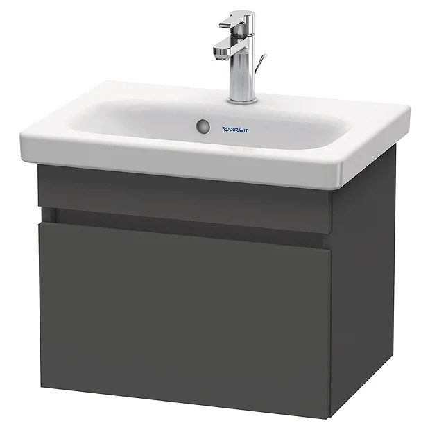 Duravit DuraStyle 550mm 1-Drawer Wall Mounted Vanity Unit - Graphite Matt 3 Duravit DuraStyle 550mm 1-Drawer Wall Mounted Vanity Unit - Graphite Matt