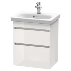 Duravit DuraStyle 550mm 2-Drawer Wall Mounted Vanity Unit - White High Gloss