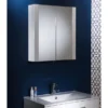 Tavistock Detail Double Door Mirror Cabinet - Gloss White -Bathroom Furniture de60w d2