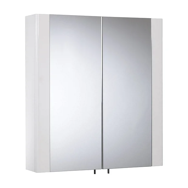 Tavistock Detail Double Door Mirror Cabinet - Gloss White 4 Tavistock Detail Double Door Mirror Cabinet - Gloss White - Image 2