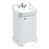 Burlington Edwardian 560mm Matt White Freestanding Cloakroom Vanity Unit & Basin 2 Burlington Edwardian 560mm Matt White Freestanding Cloakroom Vanity Unit & Basin -Bathroom Furniture fc12wb43th l